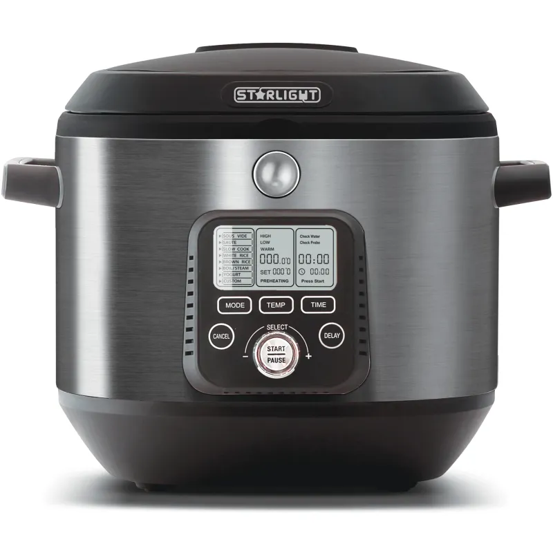 Multicooker Star-Light SOUS VIDE MCB-612VBL,1200W, 5.5l, Control Digital, 8 Functii de gatire, Oala anti-aderenta, Gratar SOUS VIDE, Lingura, Cana de masurare, Negru