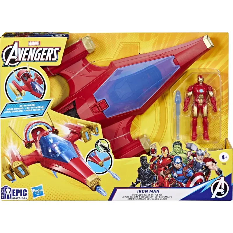 Set figurina si accesorii Avengers Iron Man, 10 cm