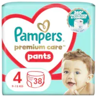 Scutece-Chilotel Pampers Premium Care Pants Value Pack, Marimea 4, 9-15 kg, 38 buc