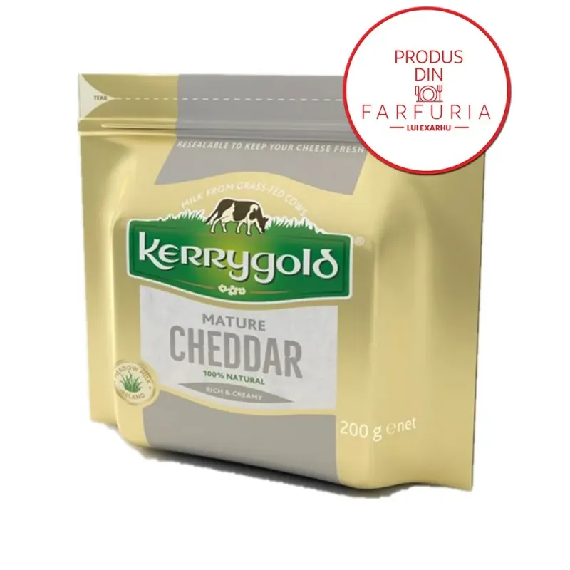 Branza cheddar maturata Kerry Gold, 200 g