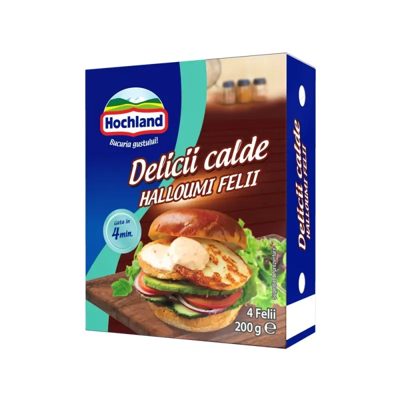 Branza halloumi felii Delicii Calde, pentru gratar, 200 g