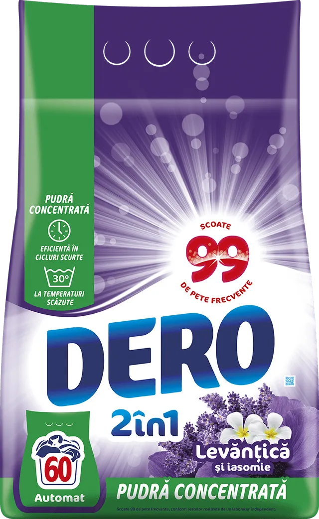 Detergent automat Dero 2in1 Levantica, 60 spalari, 4.5 kg