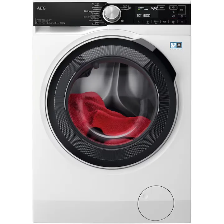 Masina de spalat rufe cu uscator AEG LWR85165O, Spalare 10 Kg, Uscare 6 Kg, 1600 rpm, Clasa A, Motor Inverter, WiFi, ProSense, ProSteam, Okomix, Alb