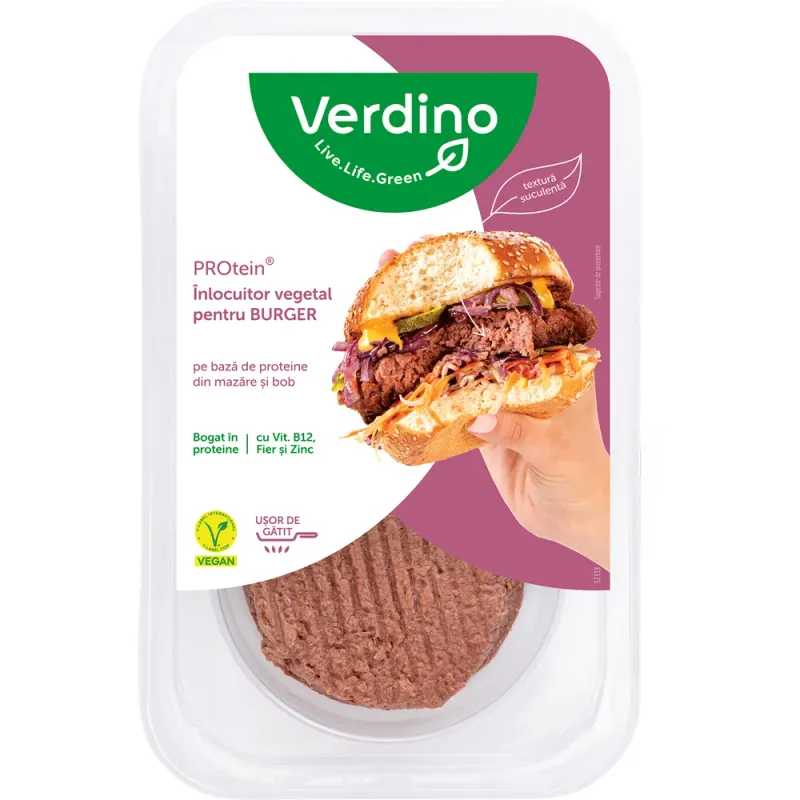 Burger vegetal Verdino, 2 bucati, 220 g