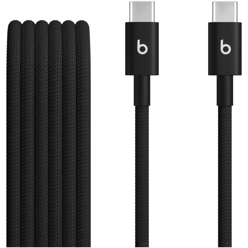 Cablu date BEATS MDGC4ZM/A, USB-C - USB-C, 1.5m, 2 bucati, negru