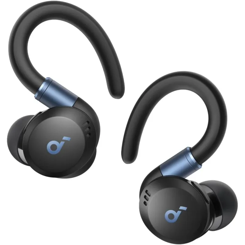 Casti True wireless Anker Soundcore Sport X20, Tehnologie Noise Cancelling, Bluetooth 5.3, IP68, Deep Bass, Negru