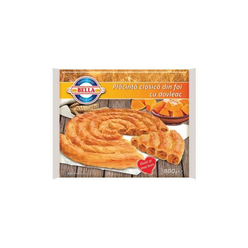 Placinta cu dovleac Bella, 800 g