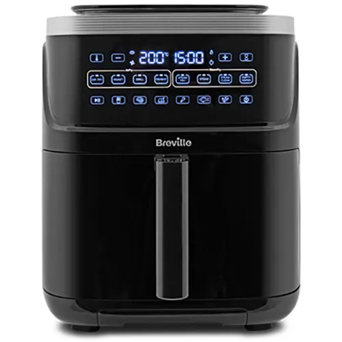 Friteuza cu aer cald Breville Halo Steam Digital VDF133X-01,1700 W, capacitate 7 L, functie de gatire la aburi , 6 setari presetate, display digital, 200 ºC, functie de oprire automata, curatare usoara, negru