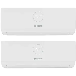 Sistem aer conditionat pentru 2 incaperi BOSCH Climate 3000i, 9000/12000 BTU, A++/A+, Inverter, Unitate externa 21000 BTU, Afisaj, alb
