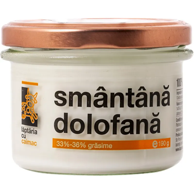 Smantana dolofana Laptaria cu caimac, 33 - 36% grasime, 190 g
