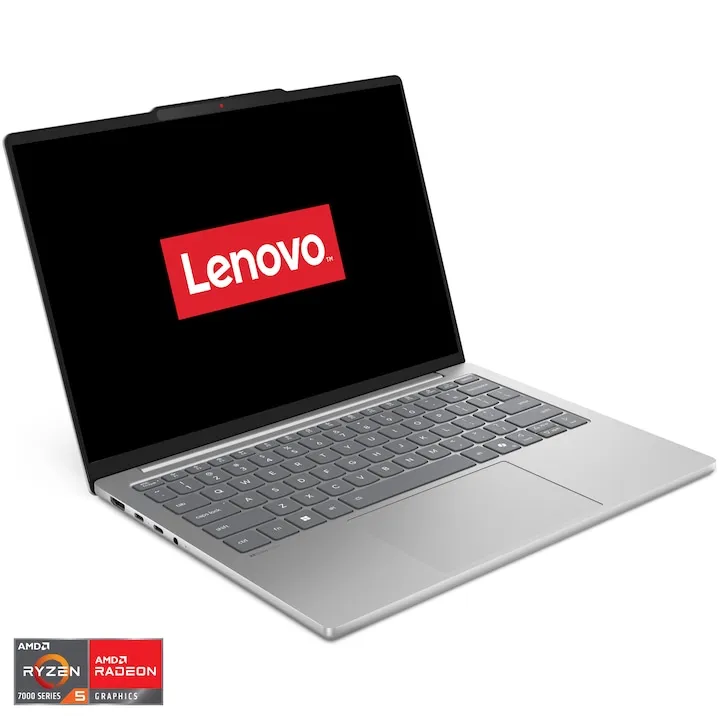 Lenovo IdeaPad Slim 5 13ARP10 cu procesor AMD Ryzen™ 5 7535HS pana la 4.55GHz, 13.3" WUXGA, IPS, 16GB LPDDR5x RAM, 1TB SSD, AMD Radeon™ 660M Graphics, No OS, Cloud Grey
