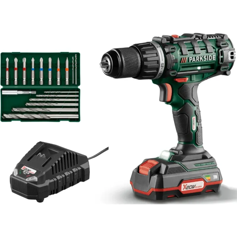 Masina de insurubat si gaurit PABS 20-LI G8 Parkside, include acumulator si incarcator