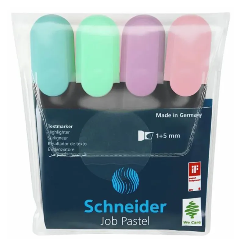 Set 4 Textmarkere Schneider, diverse culori
