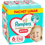 Scutece chilotel PAMPERS Premium Care Pants XXL Box nr 6, Unisex, 15 kg+, 93 buc