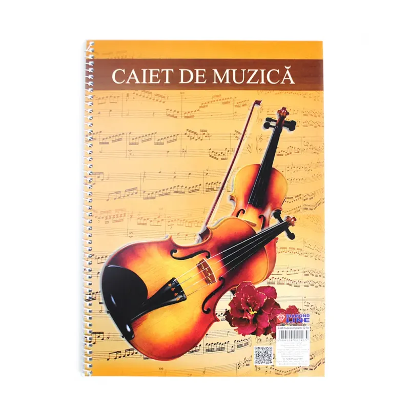 Caiet de muzica Diamond L Arhi Design, cu spirala, 32 file