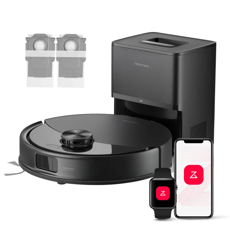 Aspirator Robot Roborock Q10 S5+ Set 10000 Pa, Sistem De Taiere VibraRise 2.0, Dublu Sistem Anti-Incalcira, Evitarea Obstacolelor, Navigatie PreciSense LiDAR, Control prin APP, Negru
