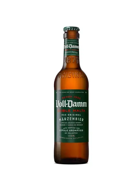 Bere blonda dublu malt Voll Damm, 0.33 l
