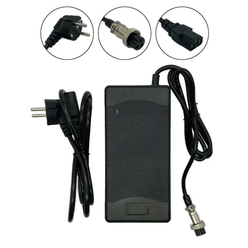 Încărcător rapid INOPARTS 54.6V 4A GX16 3 pini, protecție supratensiune, negru