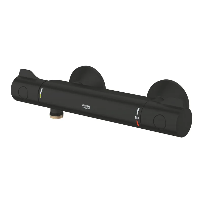 Baterie dus Grohtherm 800 1022022430, aparenta, termostat, mat, negru