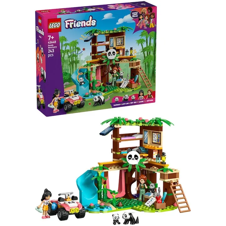 LEGO® Friends - Ingrijirea animalelor de la refugiul pentru panda 42648, 243 piese