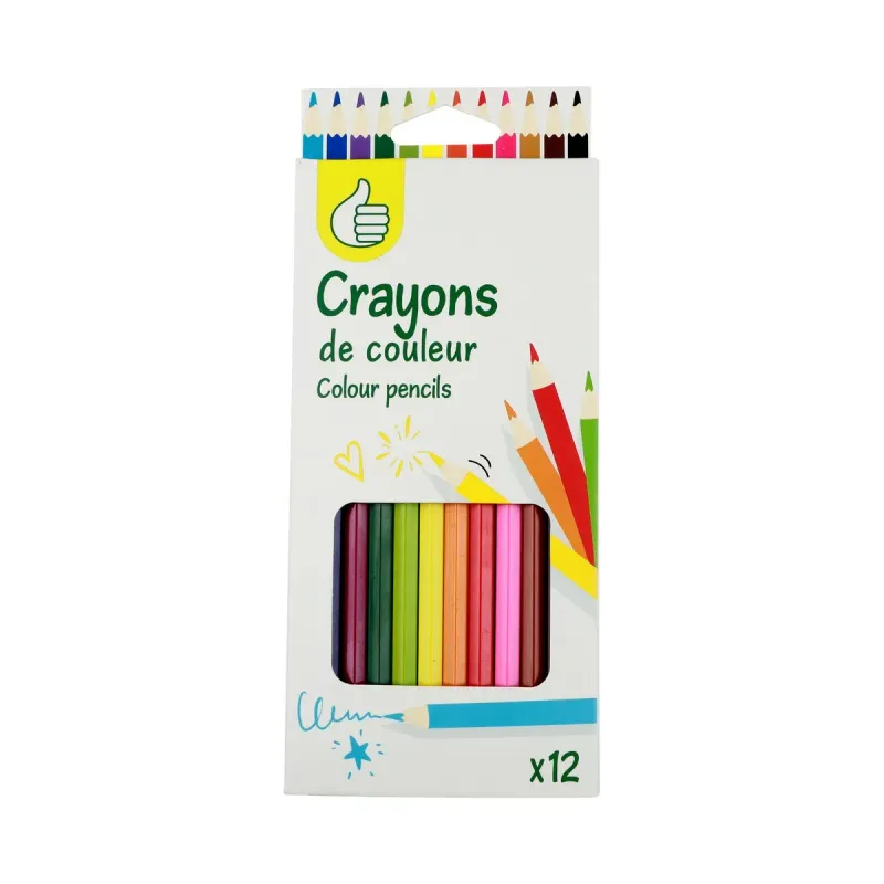 Creioane colorate Pouce, 12 bucati