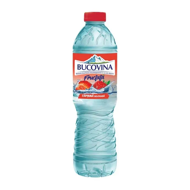 Apa aromatizata cu gust de capsuni Bucovina, 1.5 l