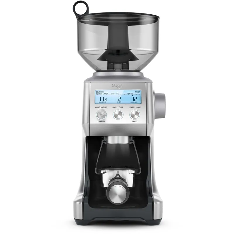 Rasnita de cafea, Sage, Otel inoxidabil, LCD, Negru/Argintiu
