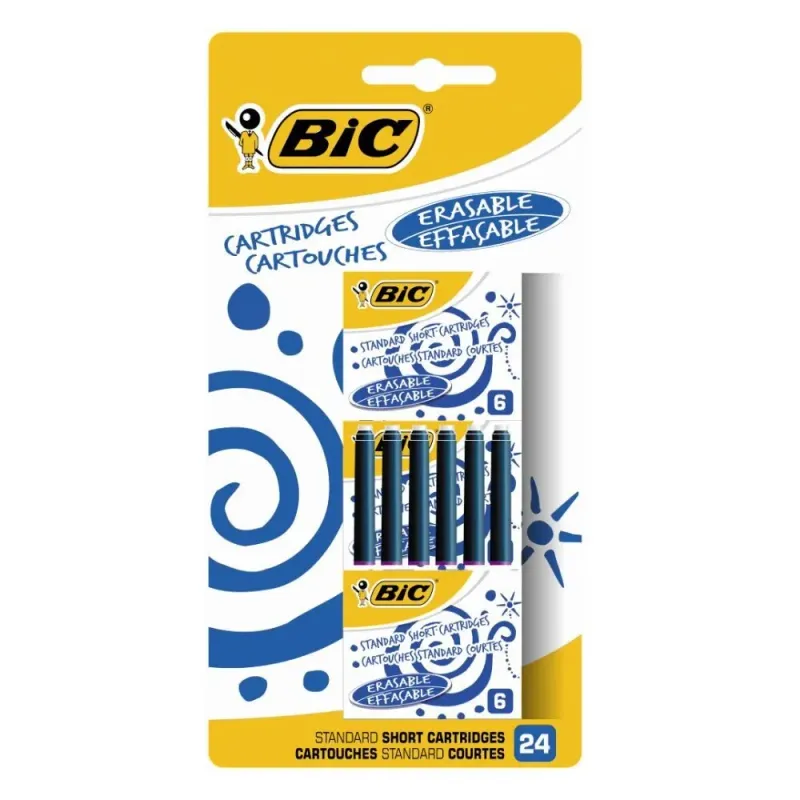 Set 24 buc rezerve stilou Bic, Culoare Albastru