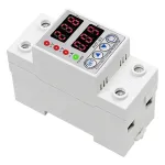 Releu monofazic si contor de energie, JENUOS®, reglabil, digital, 63A, 230V, protectie supratensiune si suprasarcina, Alb