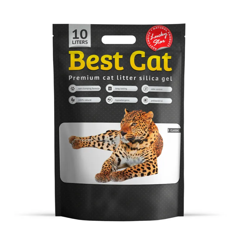 Asternut igienic pentru pisici Best Cat, Clasic, Silicat, 10l