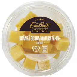 Branza Gouda maturata 48+, cuburi 120g