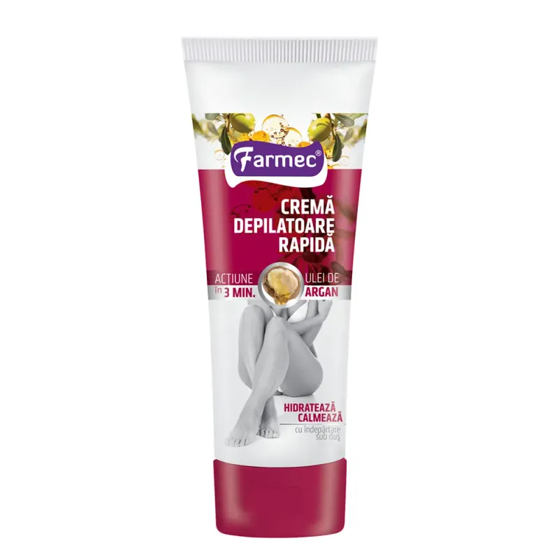 Crema depilatoare rapida Farmec cu argan, 150 ml
