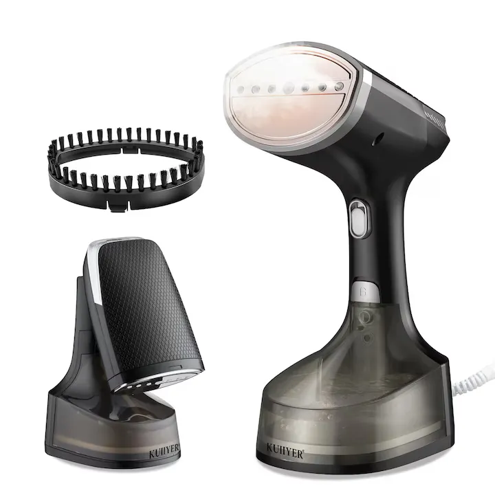 Aparat de calcat vertical portabil, KUIIYER®, 1600W, Rezervor de 300ml, Incalzire Ultra-Rapida in 10 Secunde, Calcator cu Abur pentru Toate Tesaturile, Elimina Zgarceturile cu Abur Puternic, Ideal pentru Acasa si Calatorii