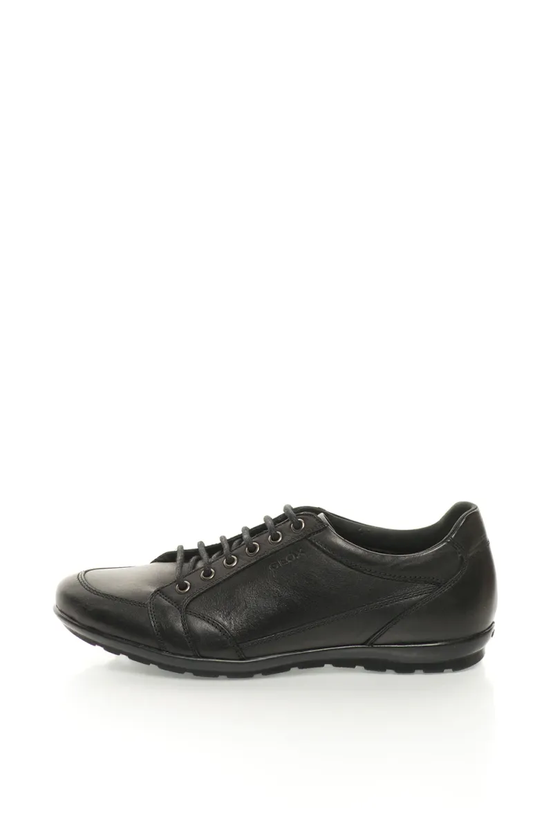 Geox, Pantofi casual de piele, Negru, 40