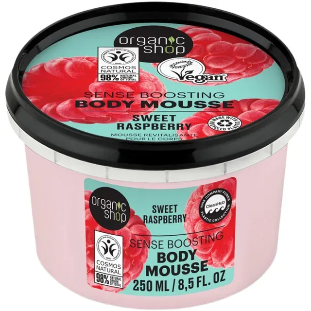 Spuma de corp Organic Shop Sweet Raspberry, 250 ml