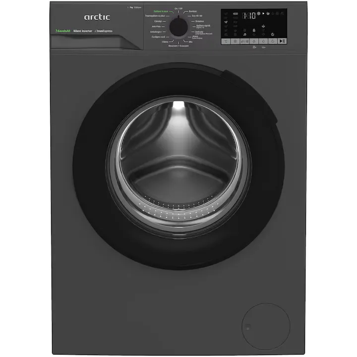 Masina de spalat rufe Arctic APLM2WFSU27211S, 7 Kg, 1200 RPM, Clasa A, Motor Silent Inverter, Steam, Child Lock, Add-In, Antracit