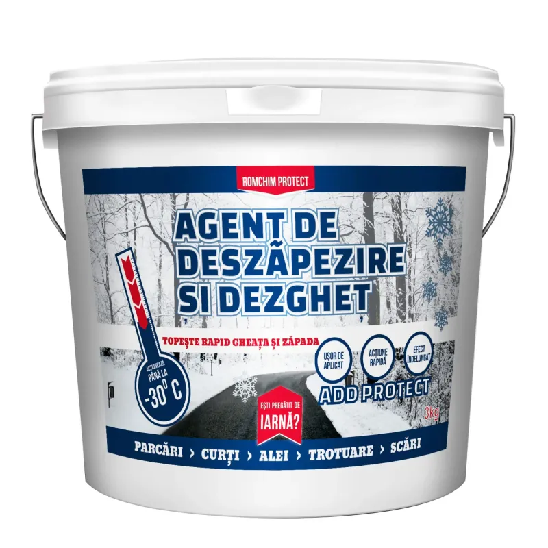 Agent de deszapezire si dezghet Romchim Add Protect, 3 kg
