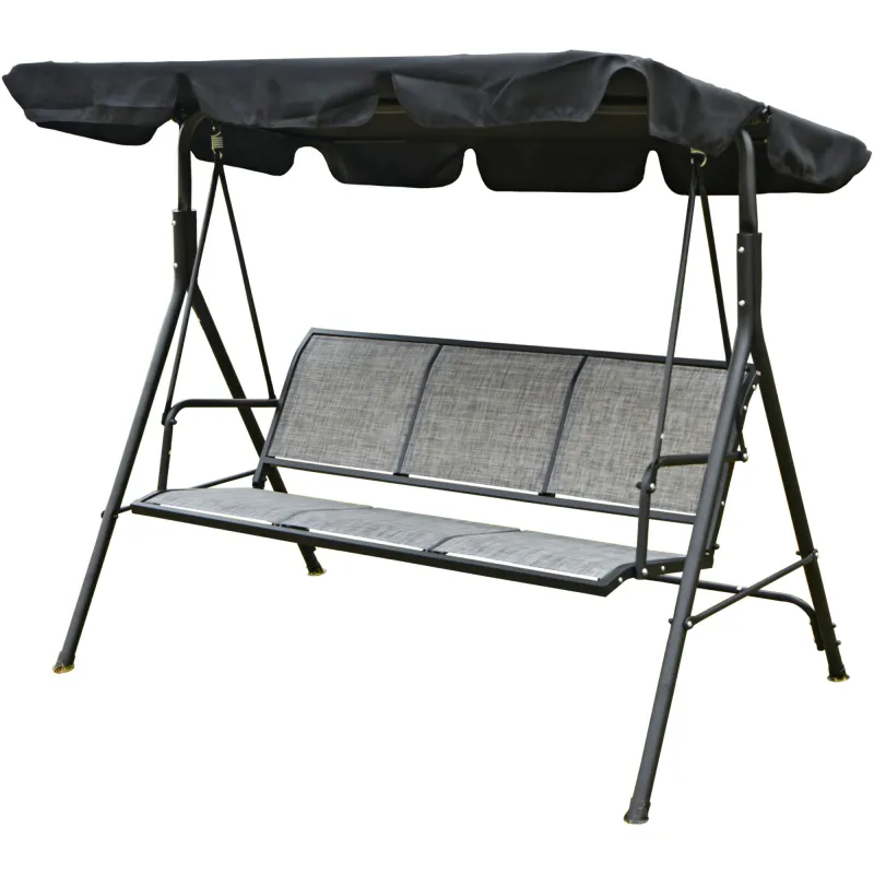 Balansoar Kring Cham, 3 locuri, dimensiuni 108x190x155 cm