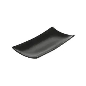 Platou servire 21.5x10cm, portelan negru, AMBITION Salsa