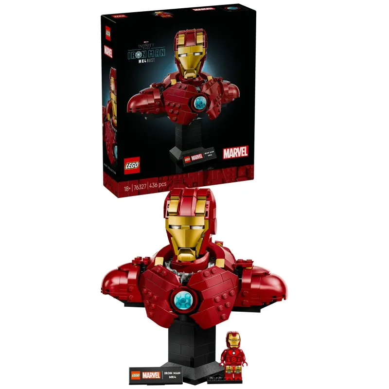 LEGO Marvel - Bust Iron Man MK4 76327, 436 piese