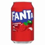 Bautura carbogazoasa cu aroma de capsuni si kiwi Fanta, 0.33 l