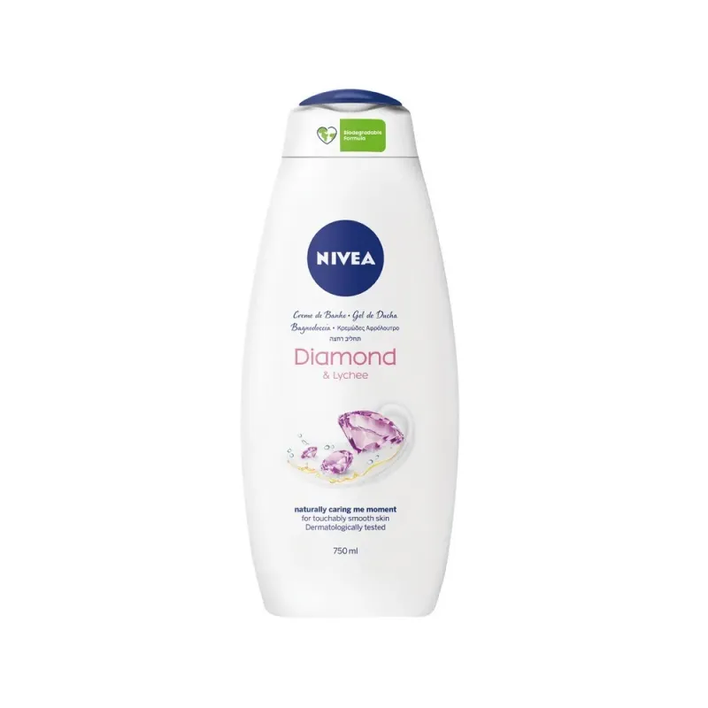 Gel de dus 2in1 Nivea Diamond & Lychee, 750 ml