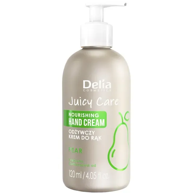 Crema nutritiva pentru maini cu aroma de pere Delia Cosmetics Juicy Care, 120 ml
