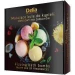 Set bombe de baie cu aroma fructata Delia Cosmetics, 4 x 100 g