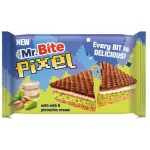 Napolitana cu crema de lapte si fistic Mr. Bite Pixel, 28 g