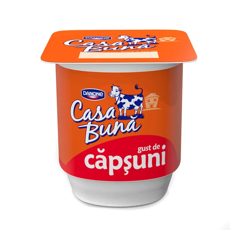 Iaurt cu capsuni Casa Buna, 100 g