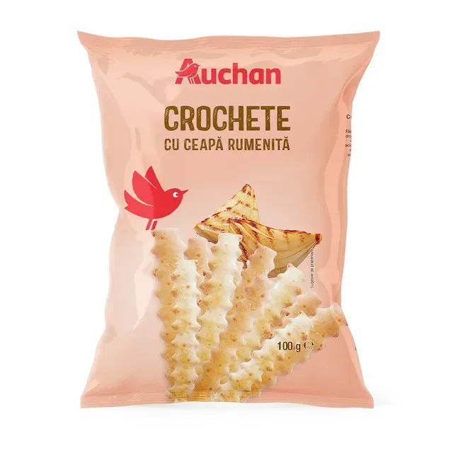 Crochete cu ceapa rumenita Auchan, 100 g