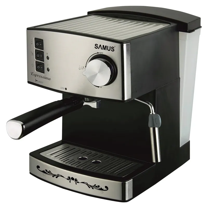 Espressor Samus Espressimo 15 bar, 850 W, Argintiu