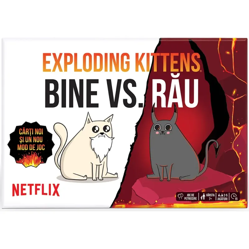 Joc de societate, 7 ani+, Bine vs Rau, Exploding Kittens
