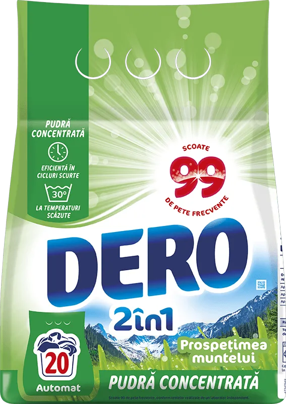 Detergent automat Dero 2in1 Prospetimea Muntelui, 20 spalari, 1.5 kg